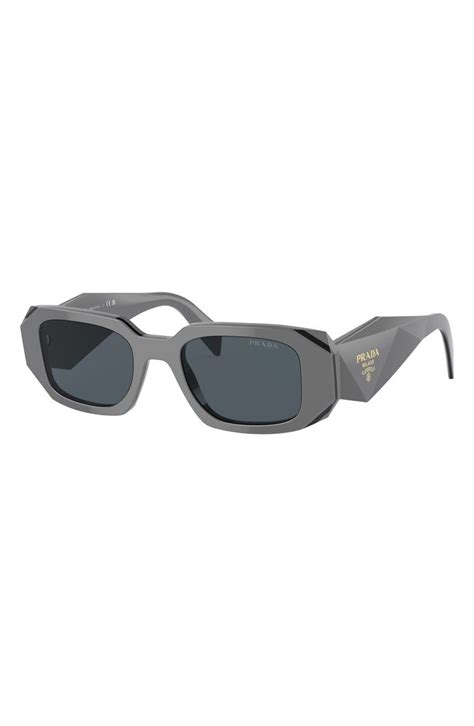 prada 51mm rectangular sunglasses.